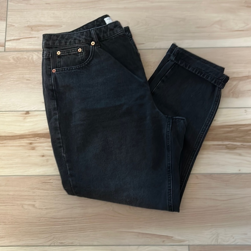 Top Shop Mom Jeans 36x32 faded black